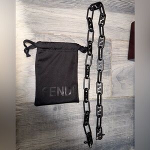 Fendi Black Eyeglasses Chain Accessory W/ Dust Bag